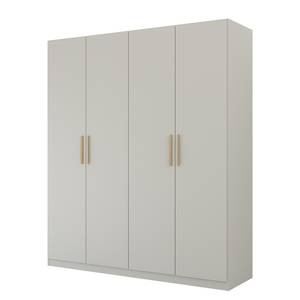 Armoire à portes battantes Skandi A Gris soie - Largeur : 180 cm - Sans portes miroir