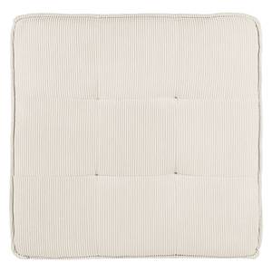 Gestoffeerde hocker Montiel Corduroy Riganton: Wit