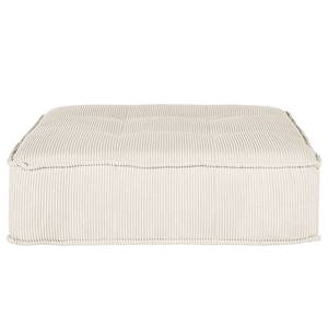 Gestoffeerde hocker Montiel Corduroy Riganton: Wit