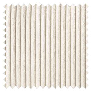 Gestoffeerde hocker Montiel Corduroy Riganton: Wit