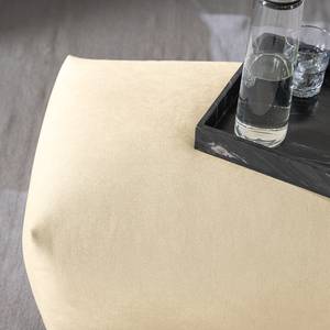 Polsterhocker Minaya Strukturstoff Kari: Beige