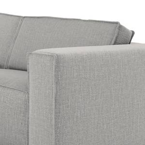 3-Sitzer Sofa Garciaz Webstoff - Webstoff Finja: Hellgrau