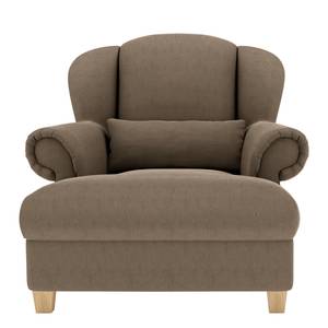 Fauteuil XXL Purias Tissage à plat - Tissu Caya: Marron