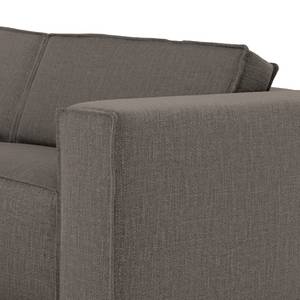 3-Sitzer Sofa Garciaz Webstoff - Webstoff Finja: Dunkelgrau