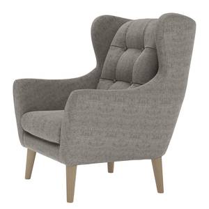 Fauteuil Zarza Tissu - Tissu Levia: Gris foncé - Sans repose-pieds