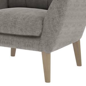 Fauteuil Zarza Tissu - Tissu Levia: Gris foncé - Sans repose-pieds