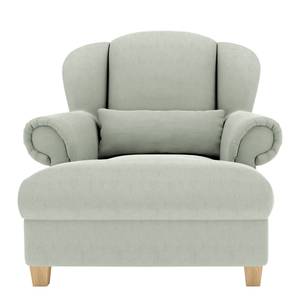 Fauteuil XXL Purias Tissage à plat - Tissu Caya: Gris menthe