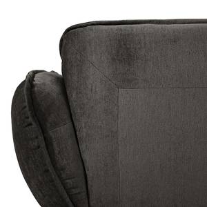 XXL-fauteuil Lascari chenille - Chenille Glesni: Antracietkleurig