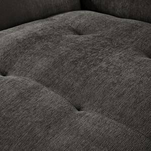 XXL-fauteuil Lascari chenille - Chenille Glesni: Antracietkleurig