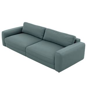 Grand canapé PINAR Velours côtelé - Velours côtelé Maiva: Bleu gris - Avec réglage de la profondeur d'assise