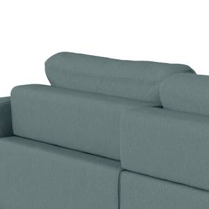 Big-Sofa PINAR Cordstoff Maiva: Blaugrau - Sitztiefenverstellung