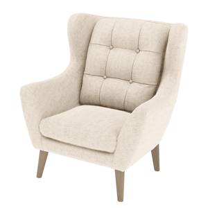 Fauteuil Zarza Tissu - Tissu Levia: Gris clair - Avec repose-pieds