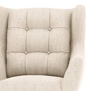 Fauteuil Zarza Tissu - Tissu Levia: Gris clair - Avec repose-pieds