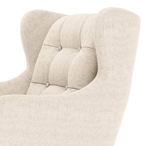 Fauteuil Zarza Tissu - Tissu Levia: Gris clair - Avec repose-pieds