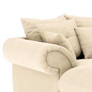 Ecksofa Purias Flachgewebe - Webstoff Caya: Beige - Longchair davorstehend links