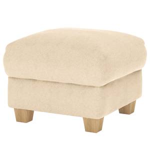 Ohrensessel Purias Flachgewebe - Webstoff Caya: Beige - Mit Hocker