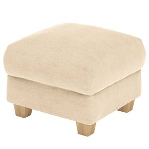 Oorfauteuil Purias Vlakweefsel - Geweven stof Caya: Beige - Met hocker