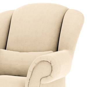 Ohrensessel Purias Flachgewebe - Webstoff Caya: Beige - Mit Hocker