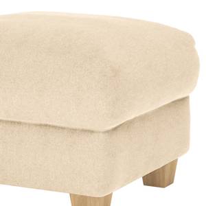 Ohrensessel Purias Flachgewebe - Webstoff Caya: Beige - Mit Hocker