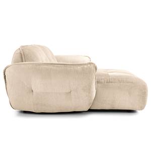 Ecksofa Lascari Chenille - Chenille Glesni: Creme - Longchair davorstehend links