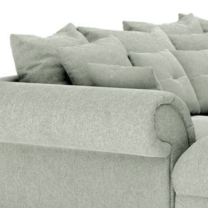 Ecksofa Purias Flachgewebe - Webstoff Caya: Mintgrau - Longchair davorstehend links