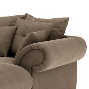 Ecksofa Purias Flachgewebe - Webstoff Caya: Braun - Longchair davorstehend rechts