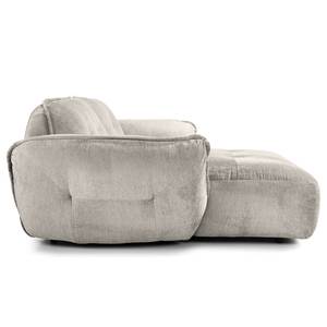 Ecksofa Lascari Chenille - Chenille Glesni: Silber - Longchair davorstehend links