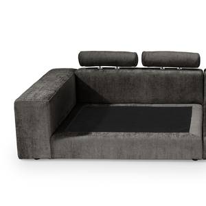 Bigsofa Rodia Chenille - Chenille Glesni: Anthrazit - Breite: 254 cm