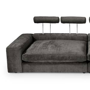 Bigsofa Rodia Chenille - Chenille Glesni: Anthrazit - Breite: 254 cm