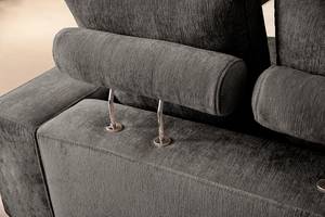 Bigsofa Rodia Chenille - Chenille Glesni: Anthrazit - Breite: 254 cm