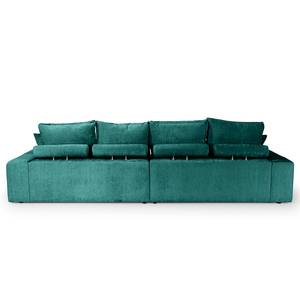 Bigsofa Rodia Chenille - Chenille Glesni: Petrol - Breite: 314 cm