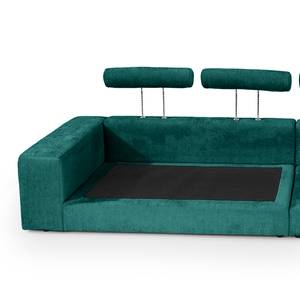 Bigsofa Rodia Chenille - Chenille Glesni: Petrol - Breite: 314 cm