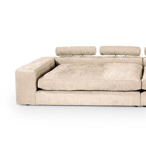 Bigsofa Rodia Chenille - Chenille Glesni: Creme - Breite: 314 cm