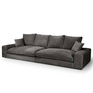 Bigsofa Rodia Chenille - Chenille Glesni: Anthrazit - Breite: 314 cm