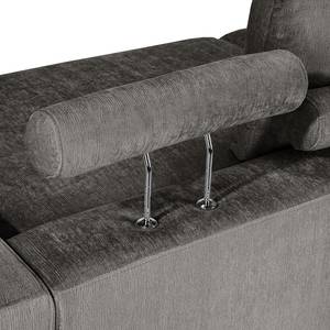 Bigsofa Rodia Chenille - Chenille Glesni: Anthrazit - Breite: 314 cm