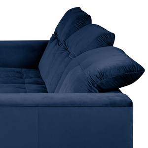 Ecksofa White Pine mit Longchair Samt Velina: Royalblau - Longchair davorstehend links