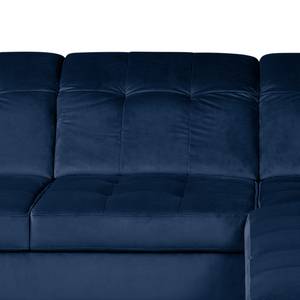 Ecksofa White Pine Velluto Velina: blu royal - Penisola preimpostata a destra