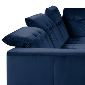 Ecksofa White Pine Velluto Velina: blu royal - Penisola preimpostata a destra