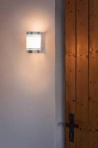 Applique murale Cerno sans capteur Acier inoxydable / Verre - 1 ampoule
