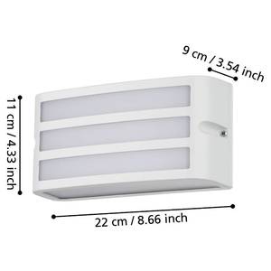 Applique murale Camarda Aluminium / Matière plastique - 1 ampoule - Blanc