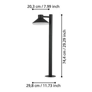 LED-padverlichting Ninnarella staal/kunststof  - 1 lichtbron