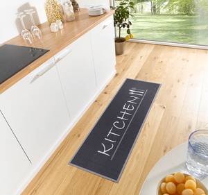 Tapis de couloir Kitchen Cutlery Polyester - Noir / Blanc