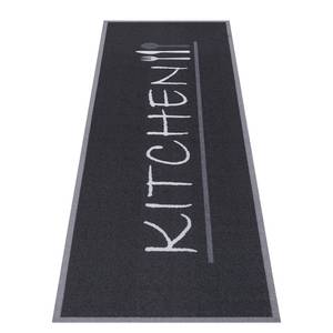 Tapis de couloir Kitchen Cutlery Polyester - Noir / Blanc