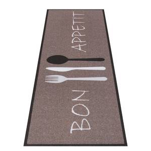 Tapis de couloir Bon Appétit Cutlery Polyester - Marron / Blanc