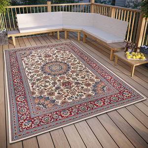 In-& Outdoor Teppich Kadi Polyester / Polypropylen - Beige / Rot - 200 x 285 cm