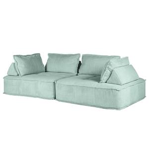 2-Sitzer Sofa Montiel Cordstoff Riganton: Hellblau