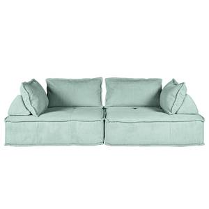 2-Sitzer Sofa Montiel Cordstoff Riganton: Hellblau