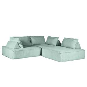 Ecksofa Montiel Cordstoff Riganton: Hellblau