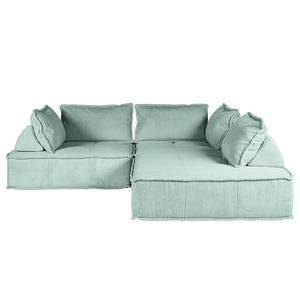 Ecksofa Montiel Cordstoff Riganton: Hellblau