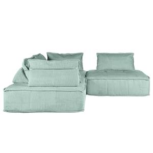 Ecksofa Montiel Cordstoff Riganton: Hellblau